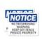 Signmission No Trespassing Warning Keep Off Fence Private OSHA Notice Sign, Plastic, 14in W x 10in L, 2PK OS-2PACK-NS-P-1014-L-14998 - alternate 1